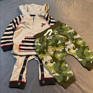*NFL TEAM Onesie & Baby Cat & Jack Shorts 3-6 months NWOT 2 PC